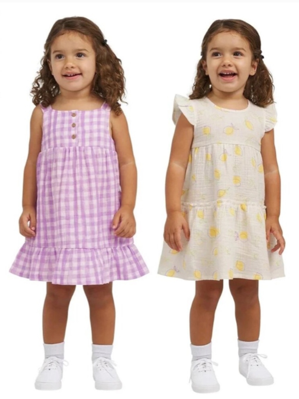 NWT Koala Baby Boutique Toddler Dress 2-Pack Gingham & Lemons 12M